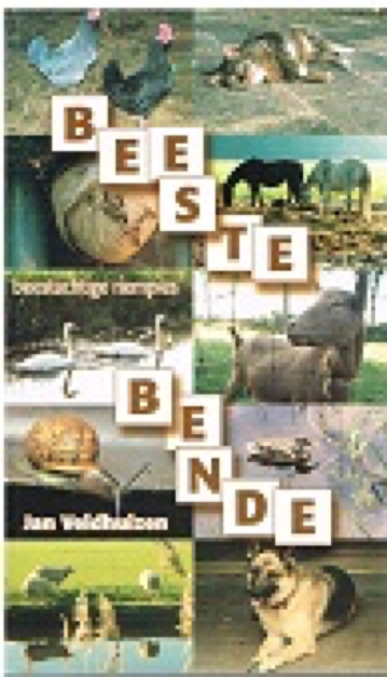 Jan Veldhuizen/Beestebende. Beestachtige riempies. Disse twiede bundel is een bundel mit lichtvoetige diereriemen. Omslag: Sietske A. Bloemhoff. 48 pag.  SSR-118 / ISBN 90 6466 130 8